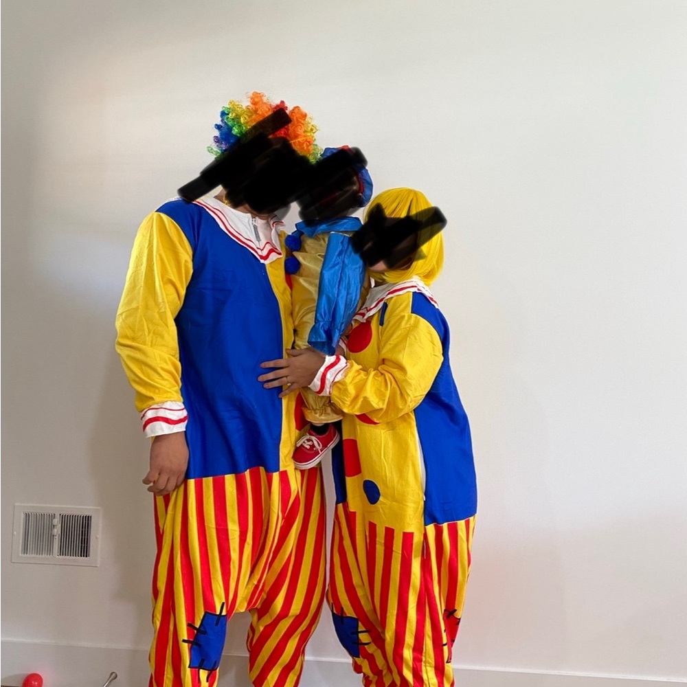 Two Adult Clown Costume Pajamas